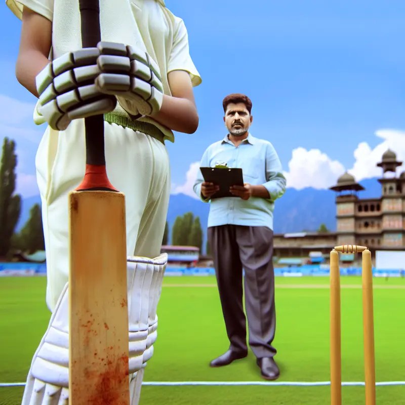 Cricketer Abdul Samad celebrating on the field with a stadium crowd, representing his potential as a future star.
