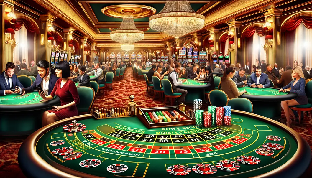 A sleek mobile device featuring top-rated casino apps with vibrant graphics and gaming elements, perfect for high-risk players seeking quick wins.