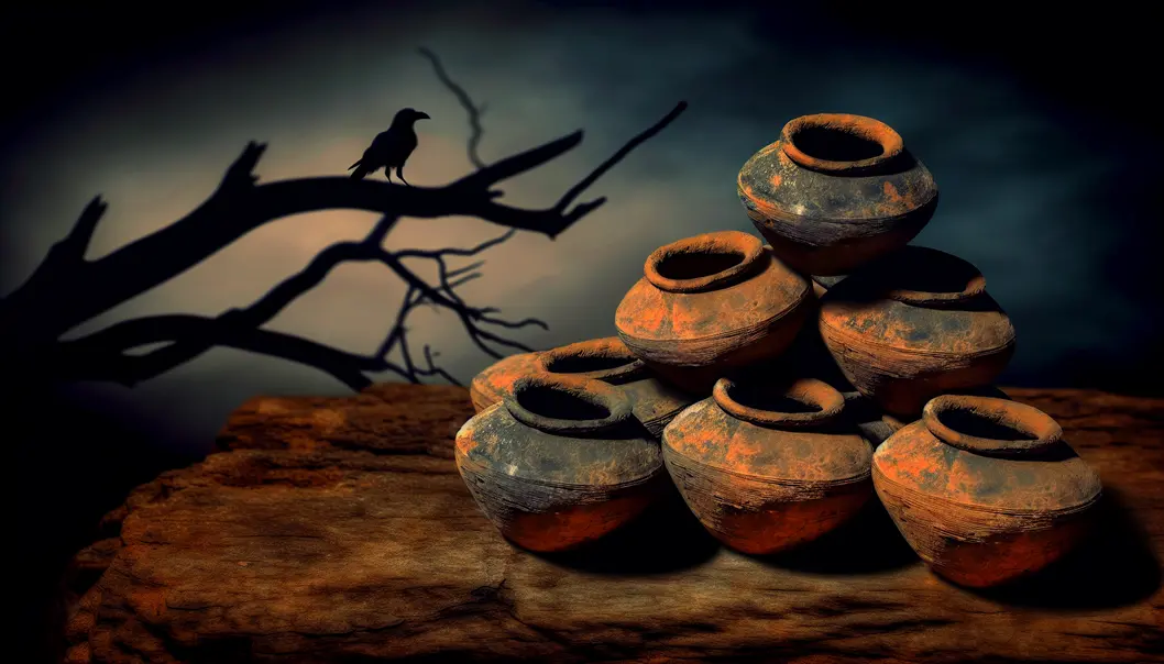 A traditional clay Matka used in Indian gambling games, symbolizing its historical roots and origins.