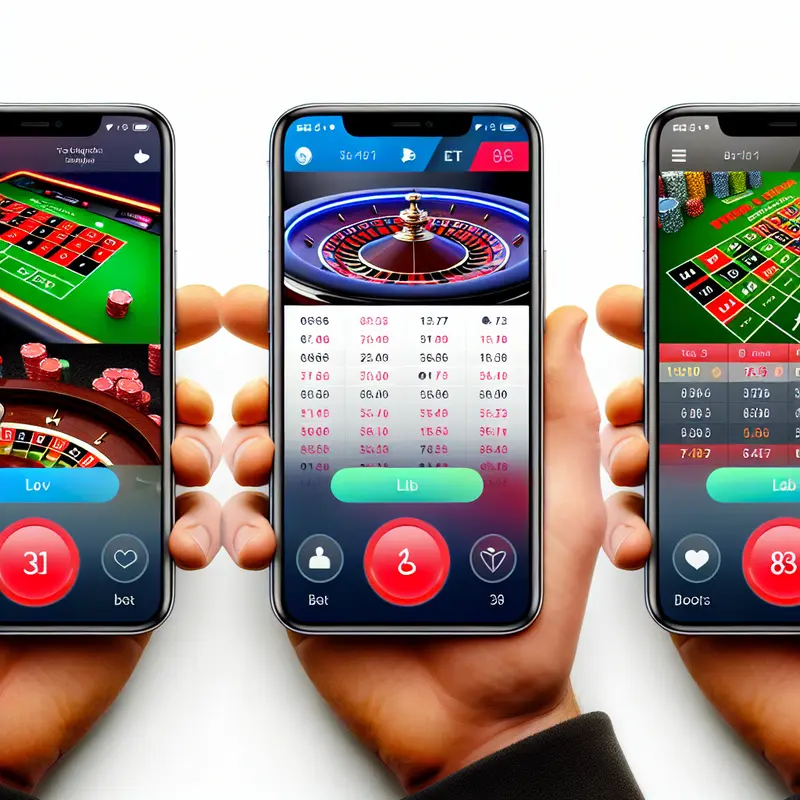 A wide view of hands holding smartphones with casino app homepages, highlighting key features of leading betting apps.