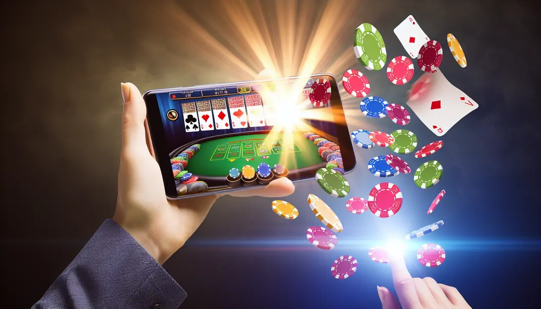 A mobile gambler reviewing RTP percentages on their device to understand expected long-term payouts.